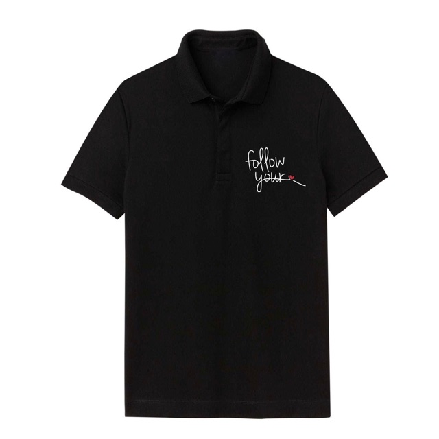 Áo polo unisex "Follow Your Heart" Byjolie chất cotton thoáng mát