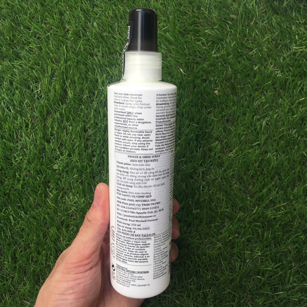 PAUL MITCHELL Keo xịt Paul Mitchell tạo kiểu cứng và sáng bóng Freeze and Shine Super Spray 250ml