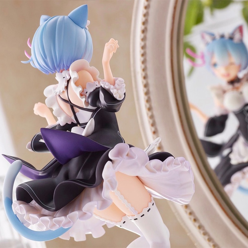 Mô Hình Nhân Vật Anime Re: Zero Starting Life In Another World Rem Nekomimi Phiên Bản 23Cm Mô Hình Nhân Vật Bishoujo Tỉ Lệ 1 / 8