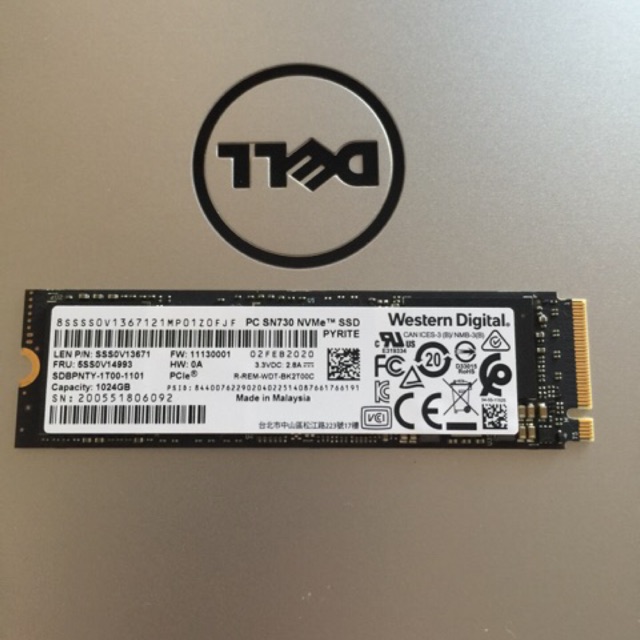 Ổ cứng nvme western sn730 1024G (1Tb)