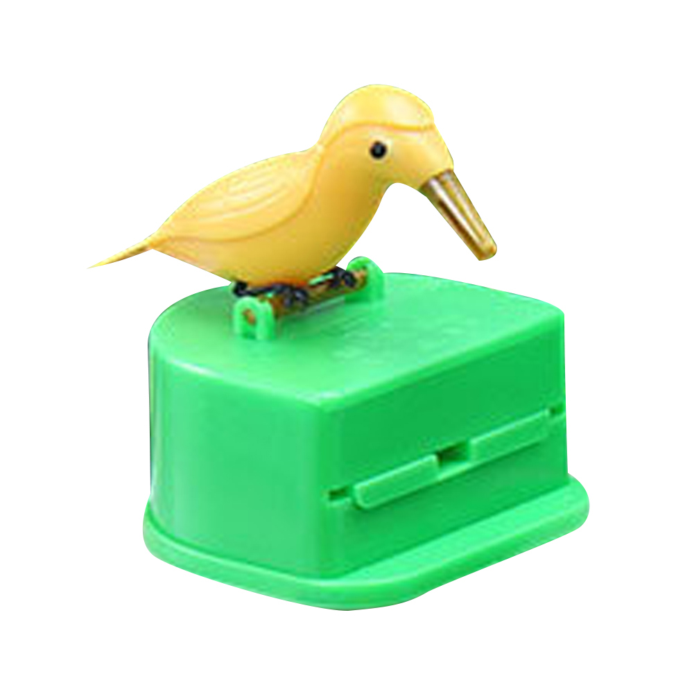 someryer Smart Press Type Bird Shape Toothpick Holder Box Dispenser Dinning Table Gadget