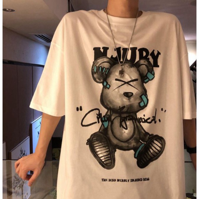 ÁO THUN, ÁO PHÔNG TAY LỠ UNISEX FORM RỘNG OVERSIZE ANIME GẤU M442  [ AH ] | BigBuy360 - bigbuy360.vn