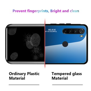 Ốp Lưng Mặt Kính Gradient Cho Xiaomi Redmi Note 8