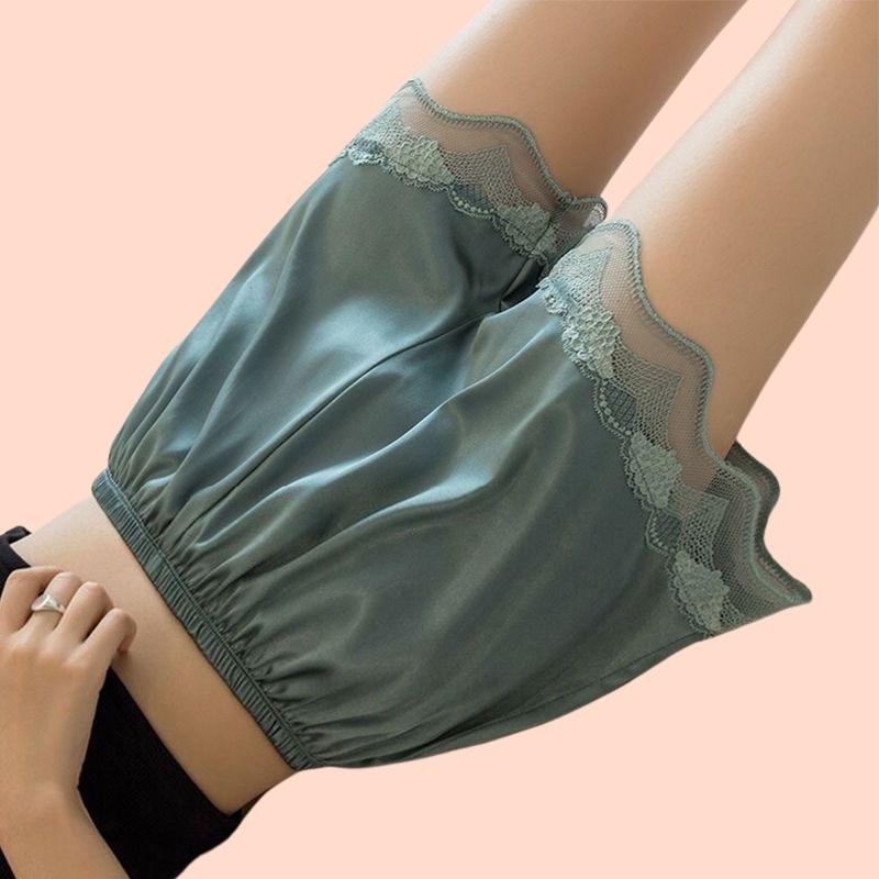 Quần Mặc Váy Satin Viền Ren SU Official, Quần Lót Nữ Lưng Thun Thoáng Mát V3
