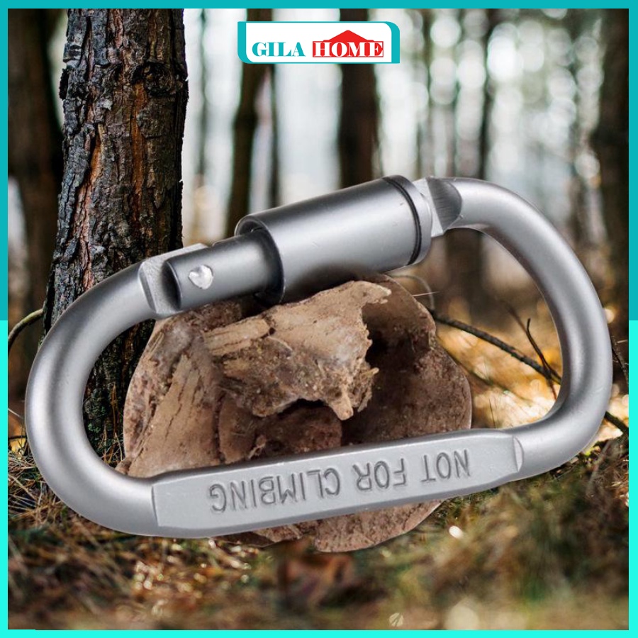 Móc Khoá Xe Đa Năng Carabiner GILA HOME Hợp Kim Nhôm Chắc Chắn Siêu Bền Kích Thước 8.1 x 4.1cm