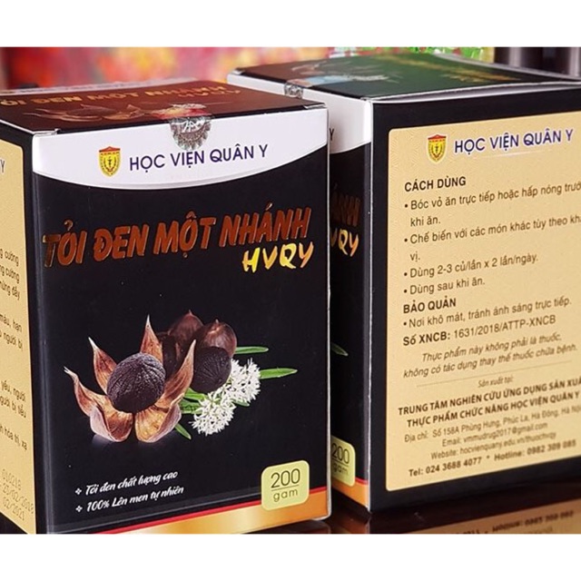 Tỏi đen 1 nhánh của Học viện Quân Y hỗ trợ tăng cường hệ miễn dịch
