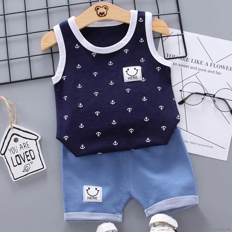 Set quần áo mùa hè xinh xắn dành cho bé trai