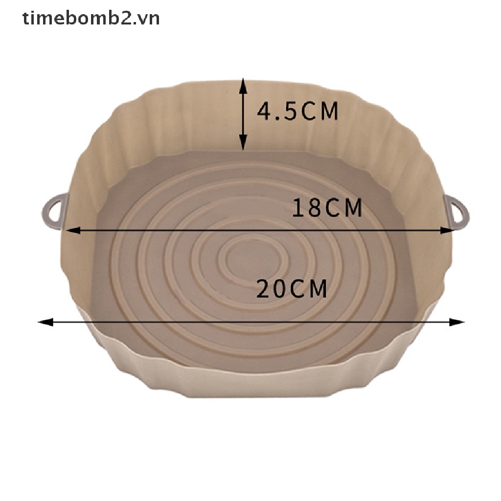 Nồi Chiên Không Dầu Chống Dính 18cm Bằng Silicone Tiện Dụng