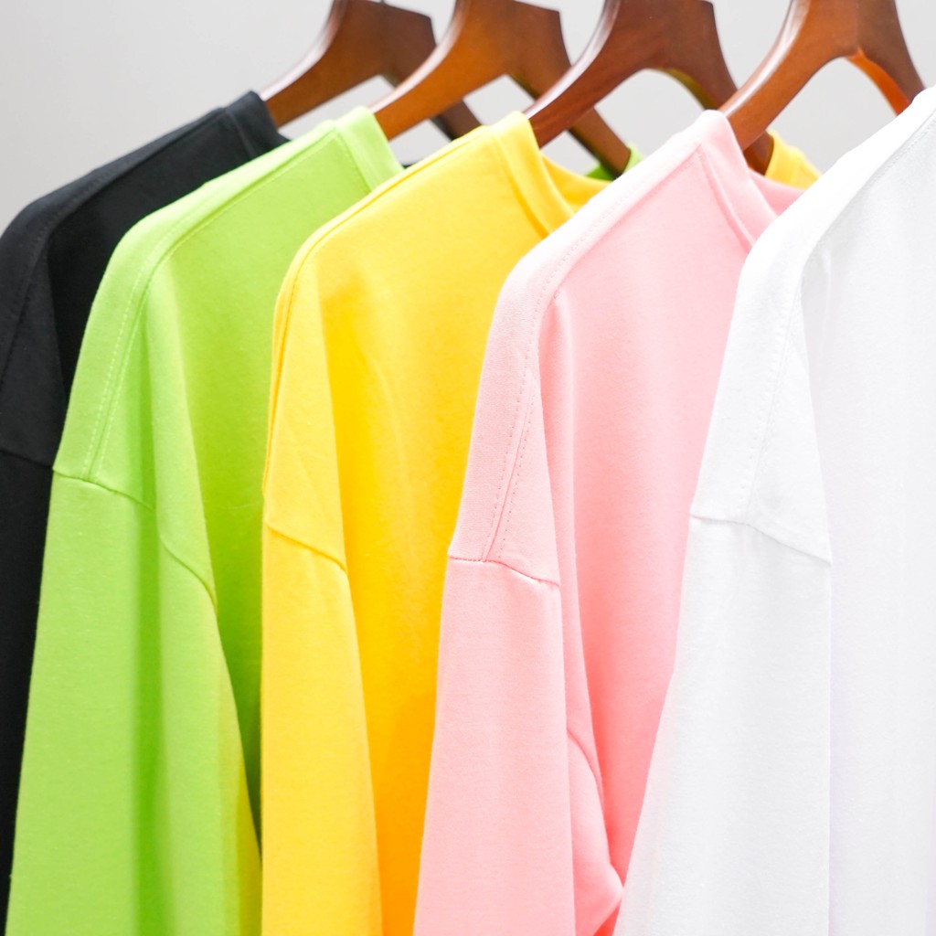 Áo thun dài tay trơn Unisex form rộng basic Long sleeve tee 5 màu.