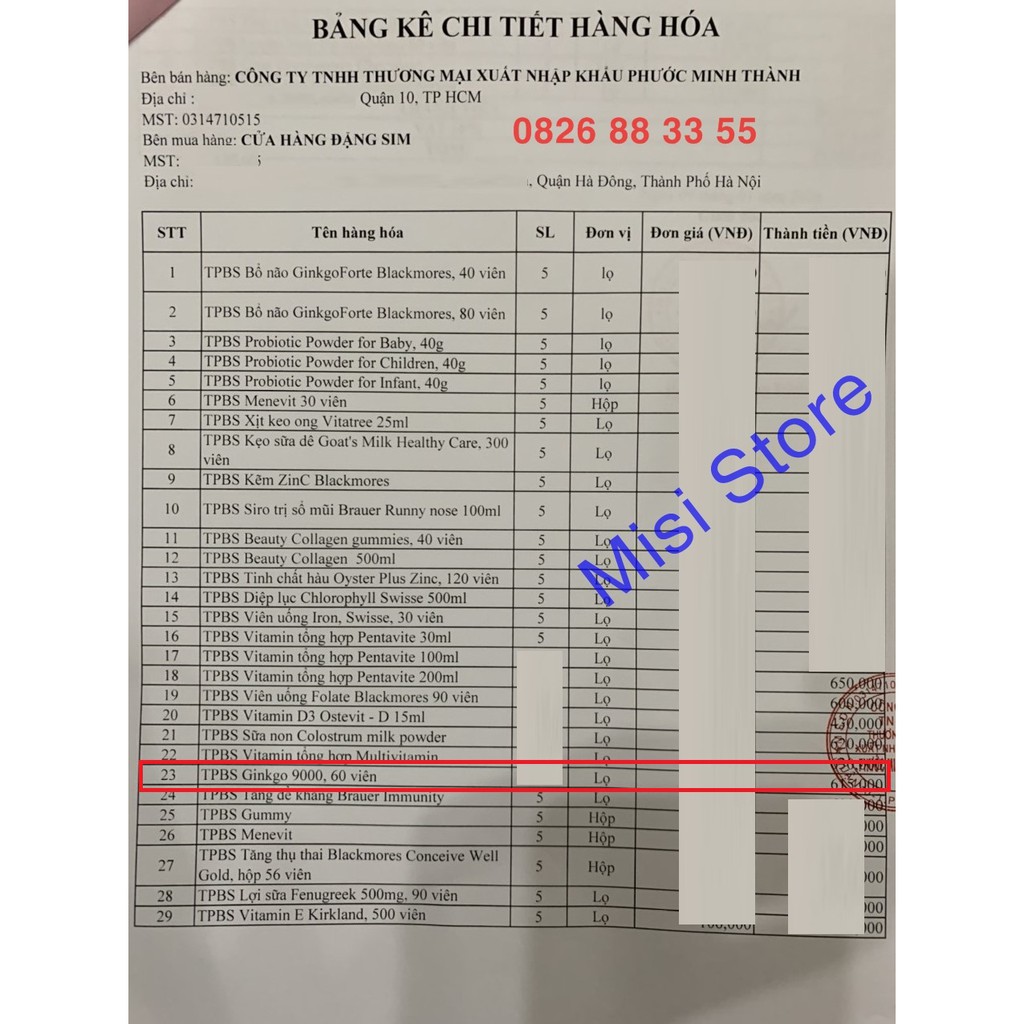 (Tem Chemist) Viên uống bổ não GO, GINKGO 9000, lọ 60 viên | Thế Giới Skin Care