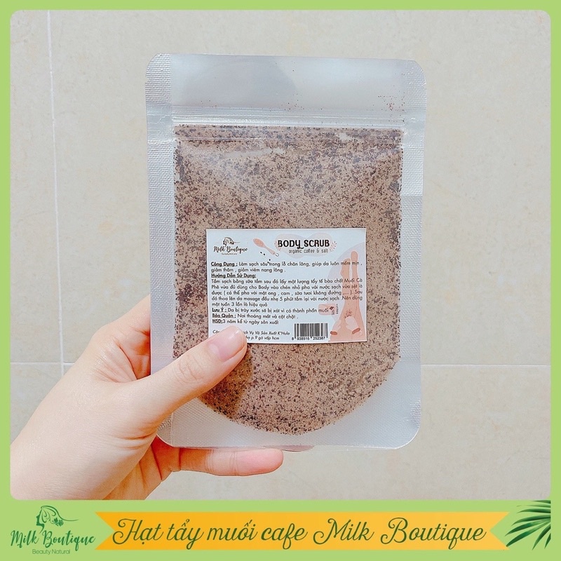 Hạt tẩy tế bào chết Muối cà phê (dạng bịch) 100gr