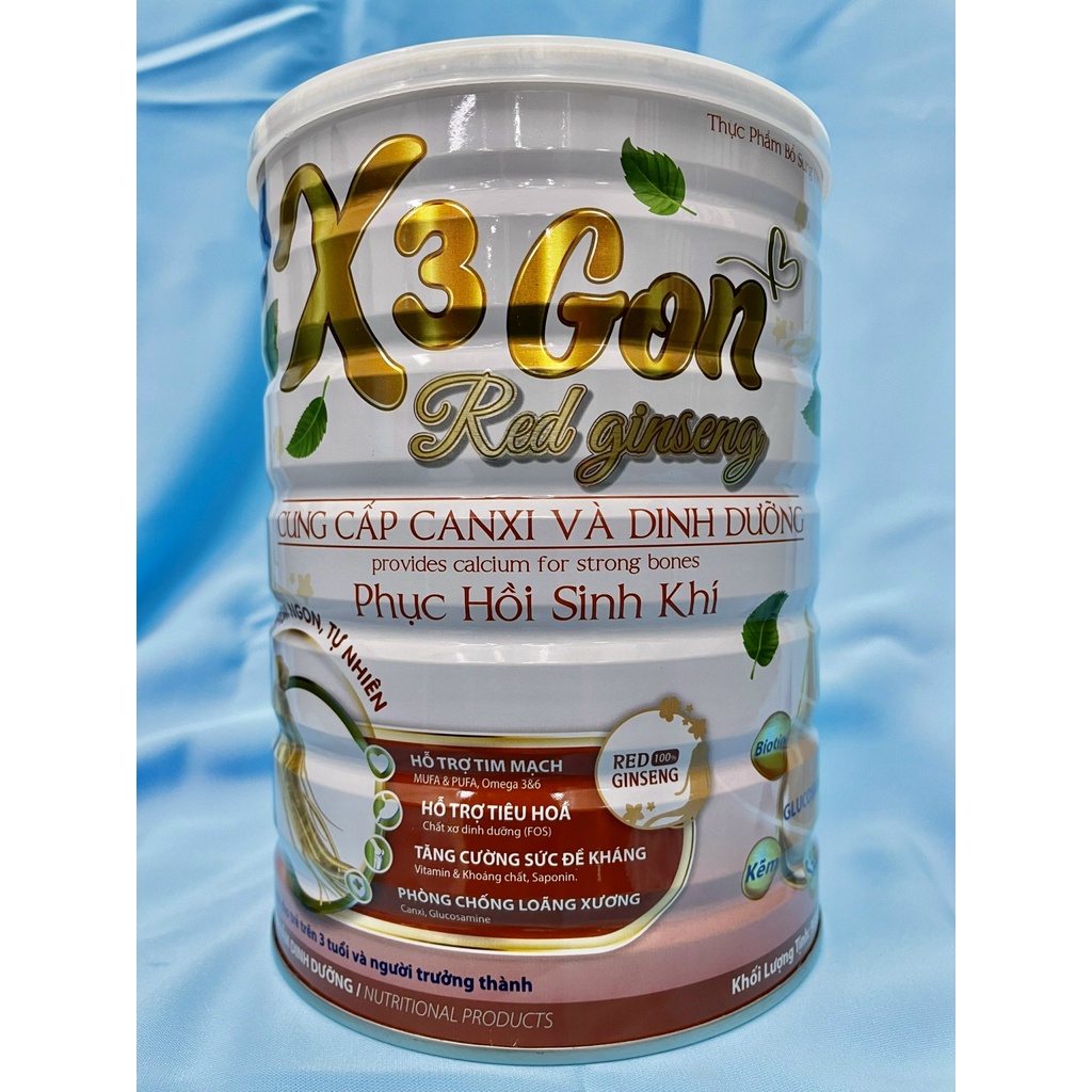 Sữa X3 GON RED GINSENG GOLD hồng sâm – 900 gr/hộp
