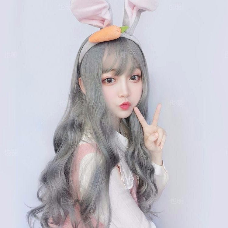 Tóc giả xoăn dài bồng bềnh đáng yêu cho nữ