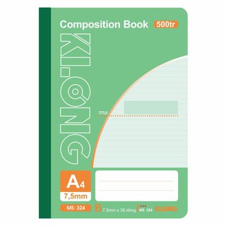[sỉ ib] Sổ may dán gáy Klong A4 - 500 trang; Ms 324