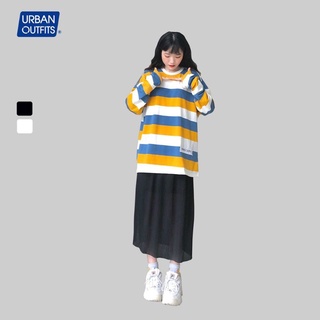 Hàng OUTLET 4 Màu TDO05 Áo Thun Tay Dài Nữ Nam Form Rộng URBAN OUTFITS Kẻ 3 Sọc Ngang 100 Cotton 4 Chiều
