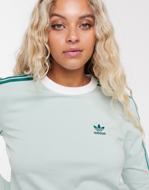 Áo thu đông Adidas 3 sọc logo ba lá thêu ngực dáng lủng