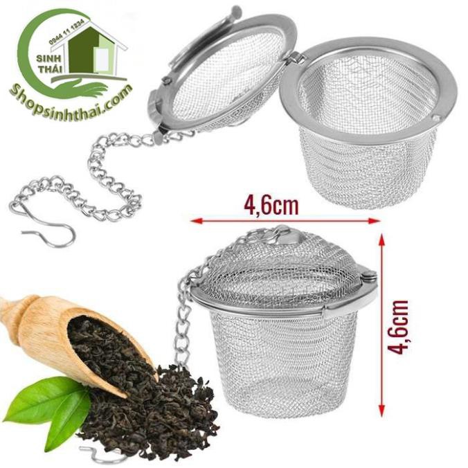 Dụng cụ lọc trà, thảo dược, gia vị hầm, hình quả cầu inox 4,6cm