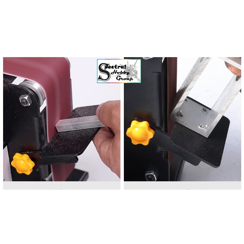 Dụng cụ Máy khoan đánh bóng mài dây đai đa năng để bàn Micro Abrasive Belt Manchine 800W SDJ02