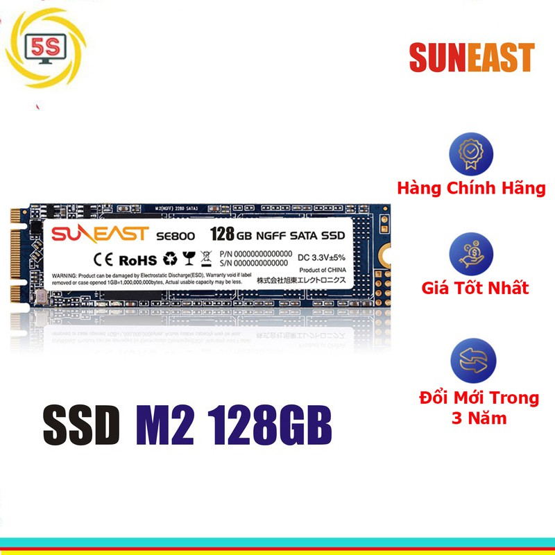 [Mã ELMS05 giảm 5% đơn 300k]Ổ Cứng SSD M2 Sueast 128Gb và 256gb- Chính Hãng-Bh 3 năm