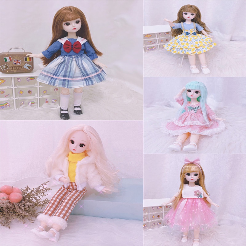 Búp bê Barbie hoàn chỉnh 30cm 3D 1/6 đáng yêu