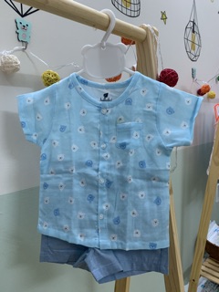 Bộ cộc tay gấu lullaby hanami (2 màu)