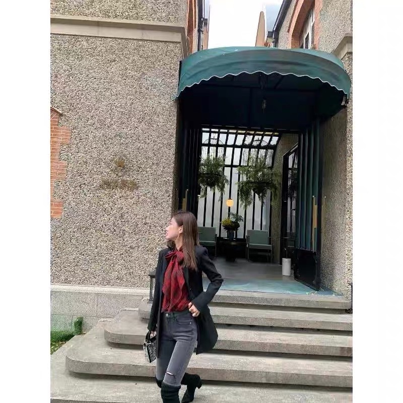 Quần TOPSHOP XÁM nữ rách đùi - Quần skinny jean ôm nữ xám HOT TREND  lưng cao quảng châu gấu tua co dãn FREESHIP