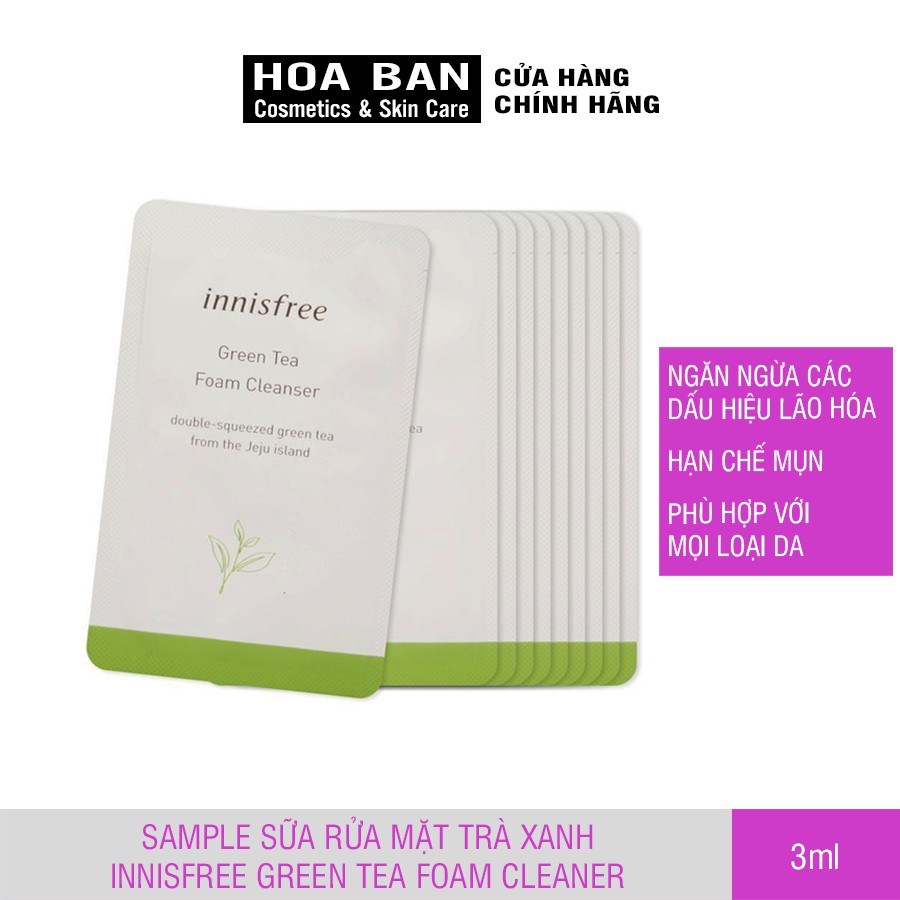 (Sample) Sữa Rữa Mặt Trà Xanh Innisfree Green Tea Foarm Cleanser | BigBuy360 - bigbuy360.vn