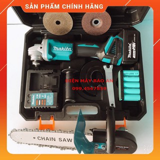 Máy mài cầm tay pin Makita 118v, 2 pin 20000mAh, 3 tốc độ, không chổi than, tặng lưỡi cưa gỗ và đá mài, đá cắt