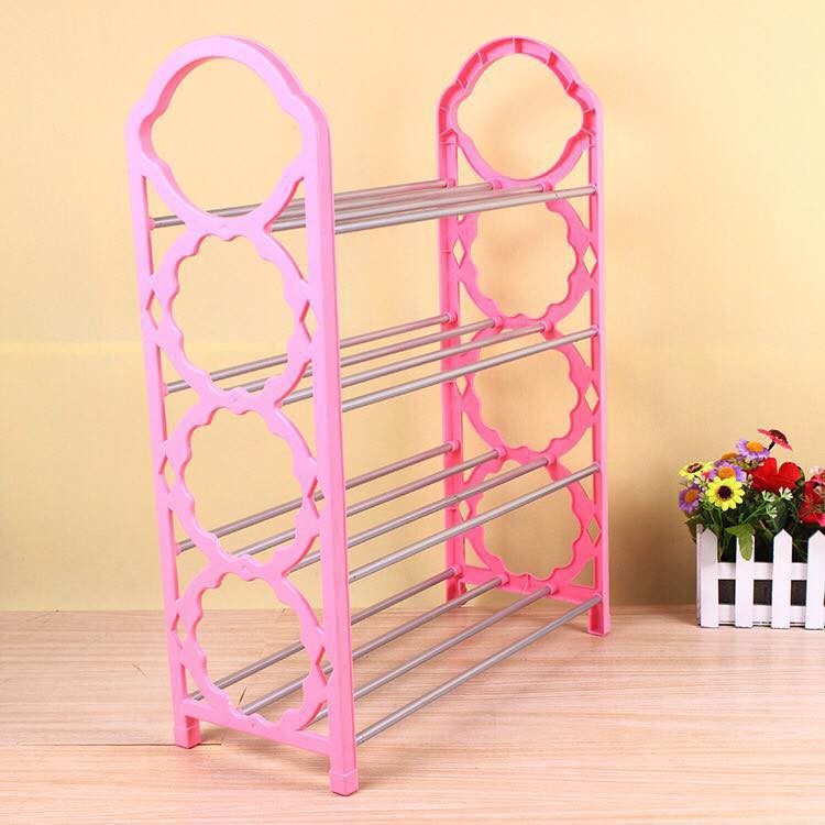 Kệ nhựa 4 tầng để giầy dép kích thước 41x56x17cm- màu ngẫu nhiên