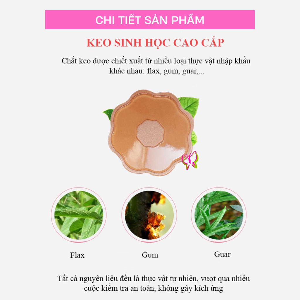 6 Miếng dán ngực, dán ti vải cao cấp, dùng nhiều lần, nhỏ gọn, tiện lợi, thay áo ngực  Anna Shop