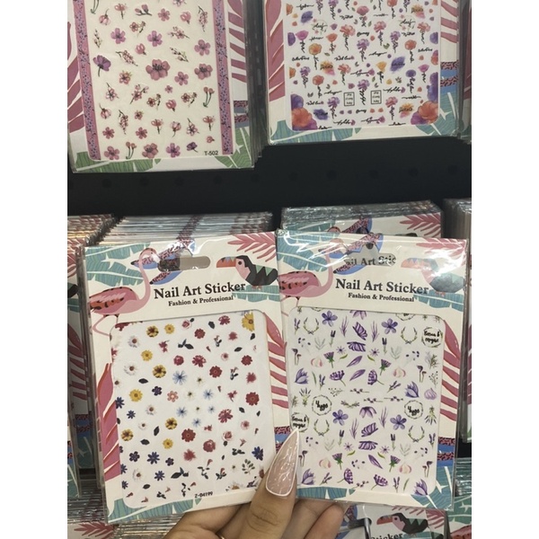 Sticker trang trí hoạ tiết hoa 💐  - sticker trang trí nail hình hoa đủ mẫu