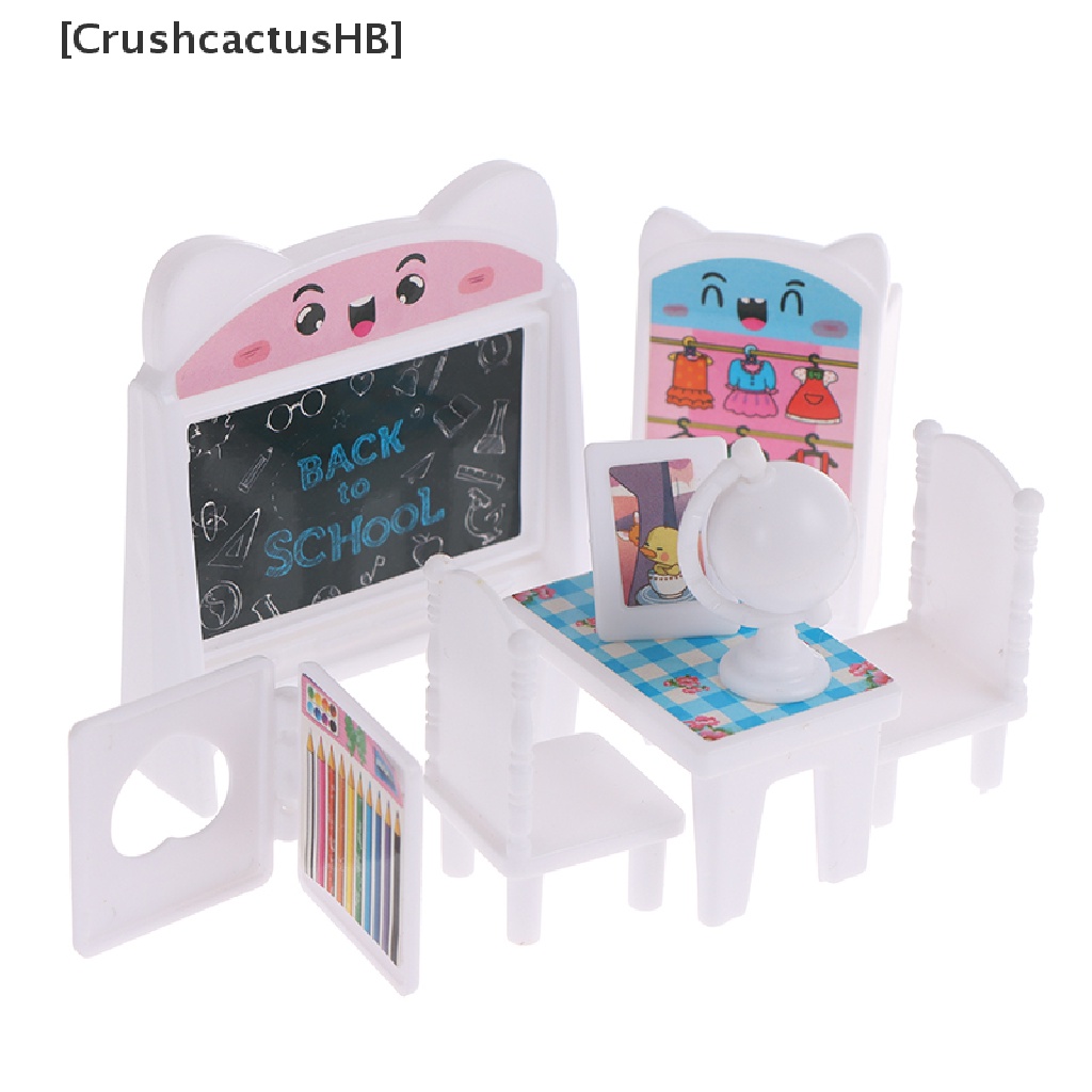 Set 8 Mô Hình Bảng Đen Viết Phấn Trang Trí Nội Thất Nhà Búp Bê
