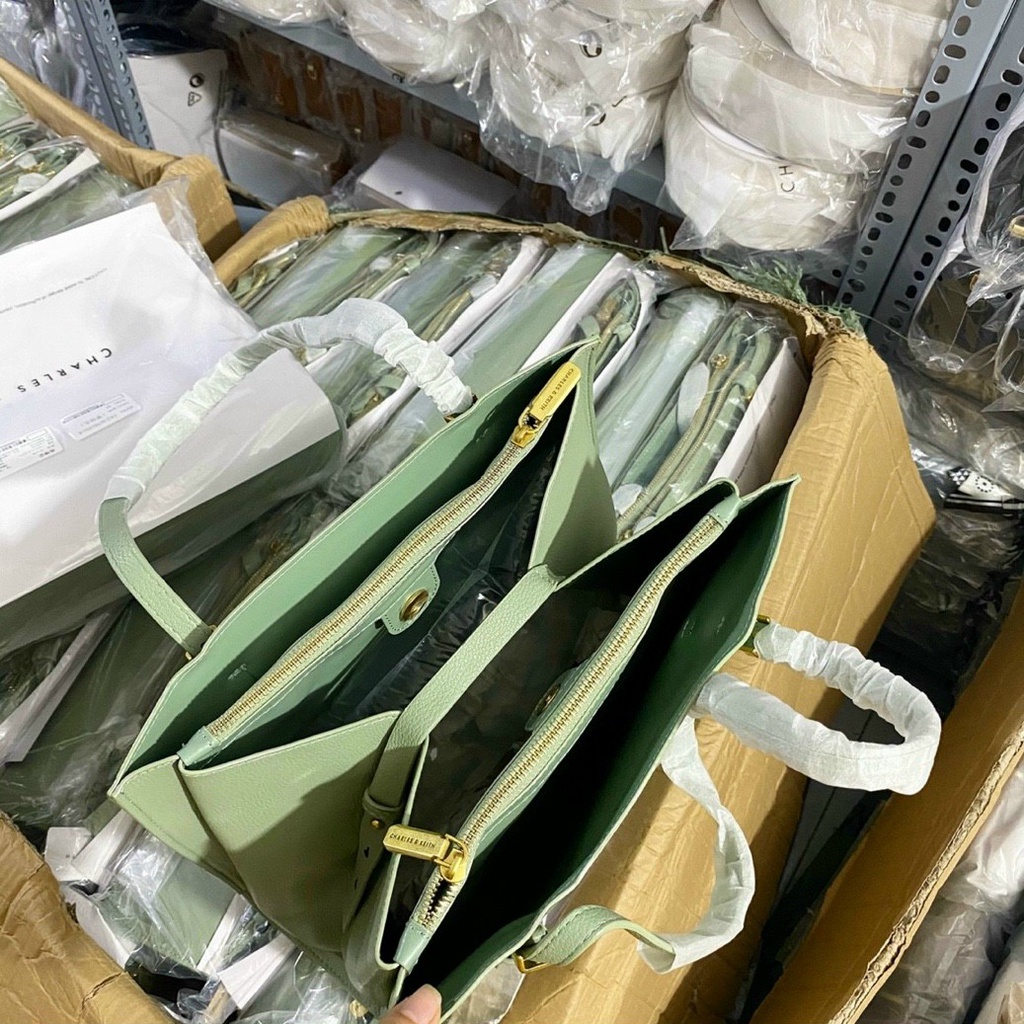 túi xách công sở size 34cm CK2-30781392-5 màu xanh lá