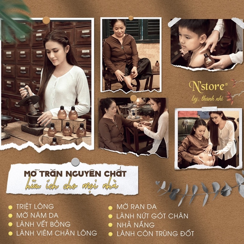 Mỡ Trăn Nguyên Chất Nstore Triệt Lông Tay Chân Nách Mờ Rạn Da
