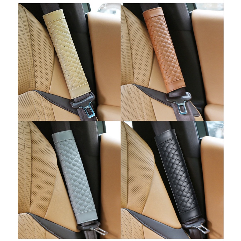 【2 Nắp đai an toàn】 Đai an toàn trên ô tô Bảo vệ vai Bảo vệ đai an toàn trên ô tô Bảo vệ vai Thắt lưng an toàn Khoá an toàn cho ô tô Đai an toàn cho ô tô Bảo vệ vai bằng da cho ô tô Đai an toàn cho ô tô Bảo vệ vai Phụ kiện ô tô