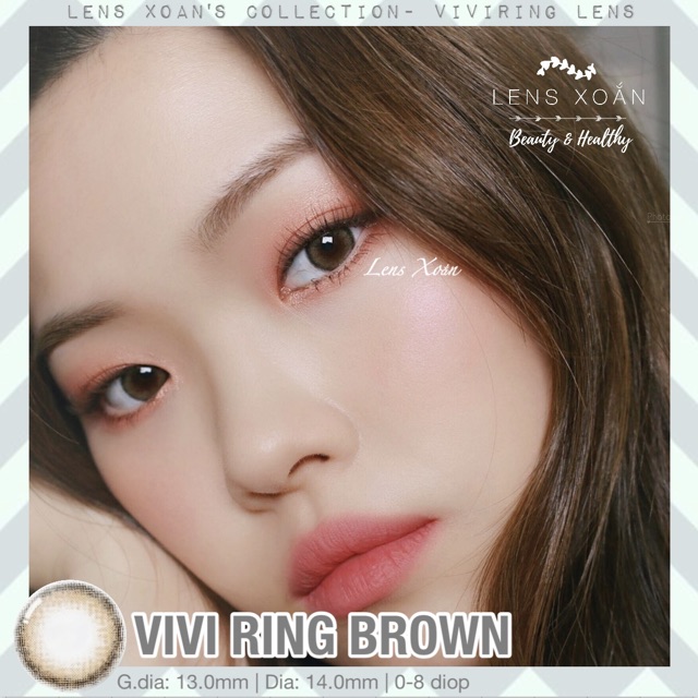 ÁP TRÒNG VIVI RING BROWN- OLENS ( LENS XOẮN): NÂU TRONG VIỀN CHOCO