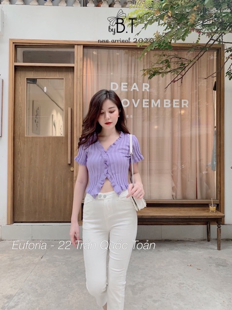 ÁO LEN KIỂU CÚC BÈO XẺ GIỮA QUẢNG CHÂU MS10002