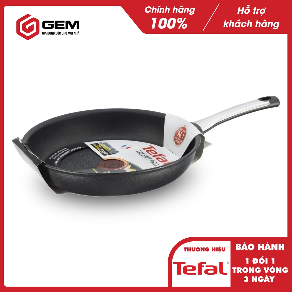 Chảo Tefal Talent Pro 28cm - Chống dính vân đá cao cấp.