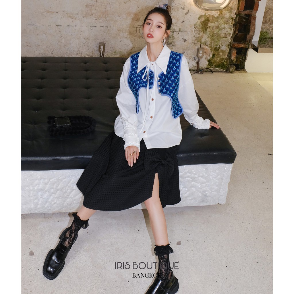 Iris Boutique IV008 21/Falls Blue merry vest Áo vest xanh lam | BigBuy360 - bigbuy360.vn
