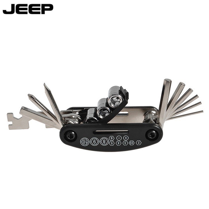 Bộ Dụng Cụ Sửa Chữa Xe Đạp Bỏ Túi Jeep 13in1 Đa Năng Bỏ Túi - Jeep 13 Món