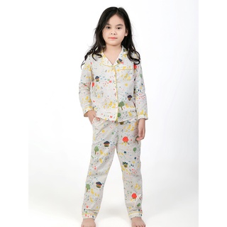 Đồ bộ Pijama bé gái áo trắng hình vịt con