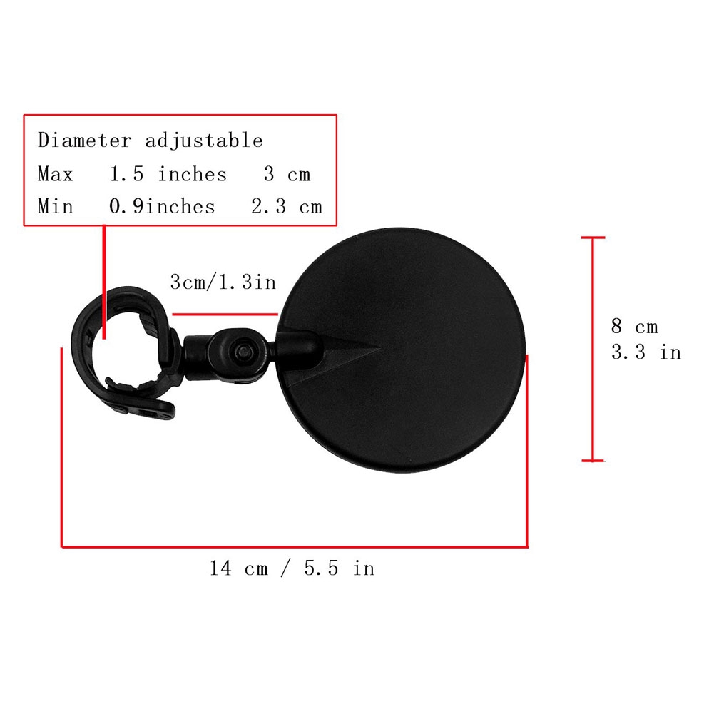 Gương Chiếu Hậu Xoay 360 Độ Cho Xe Đạp