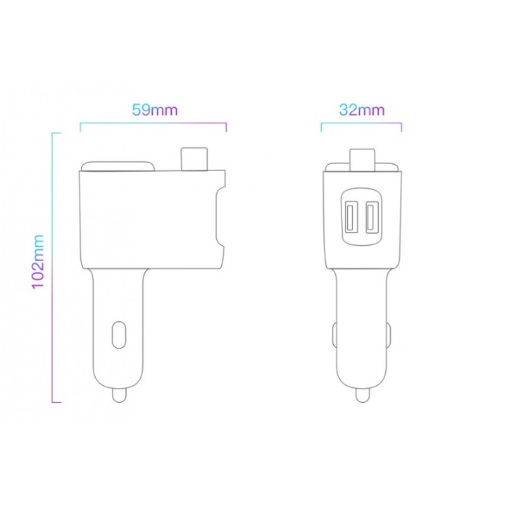 Tẩu nghe nhạc ô tô nhãn hiệu Baseus CCALL-RH01