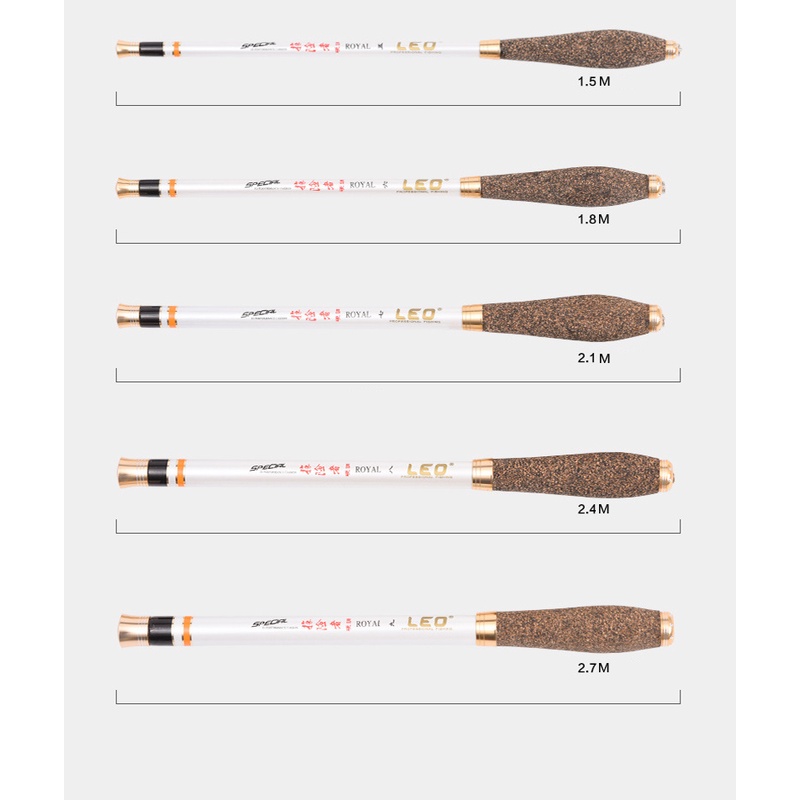 Cần Câu Cá Sợi Carbon 1.5M/1.8M/2.1M/2.4M/2.7M Chuyên Dụng