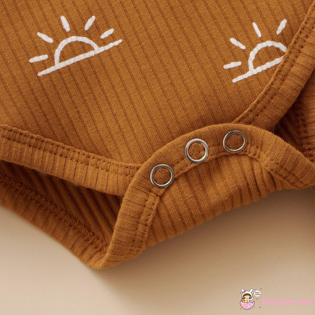 Bộ Áo Liền Quần Tay Dài In Họa Tiết Henley + Quần Dài Cho Bé Trai 0-18 Tháng Tuổi