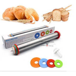 Cây cán bột inox (6.5*35cm)