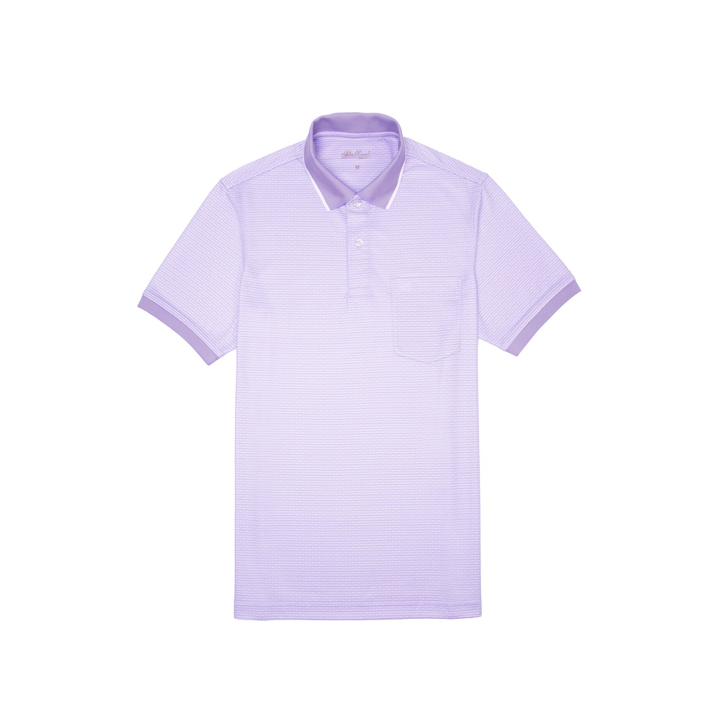 Áo thun nam Polo BELLUNI sợi Tre hoạ tiết sang trọng màu tím trend colors 2022 - AT.BP.BE.60.V5