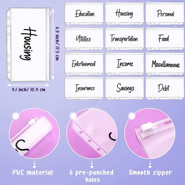 Sổ Tay A6 Bìa PVC Chống Thấm Nước 6 Vòng Tiện Dụng Màu Sắc Holographic