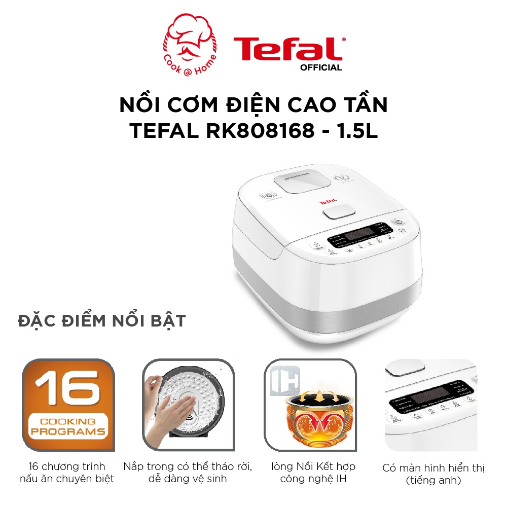 Nồi cơm điện tử cao tần Tefal RK808168 1.5L 1200W