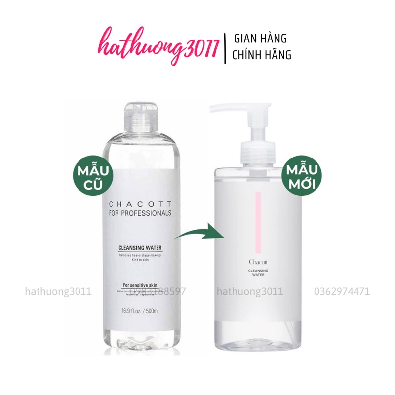 Tẩy Trang Chacott For Professionals Cleansing Water 500ML